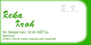 reka kroh business card